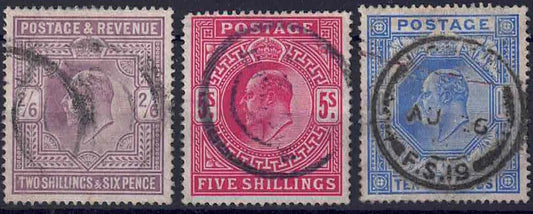 KEDVII SG317/263/265 set of high denominations used