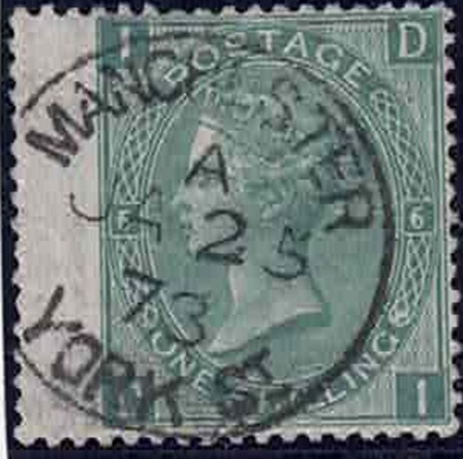 QV 1867 SG 117 Plate 6 wing margin CDS Jan 25 1873 VFU