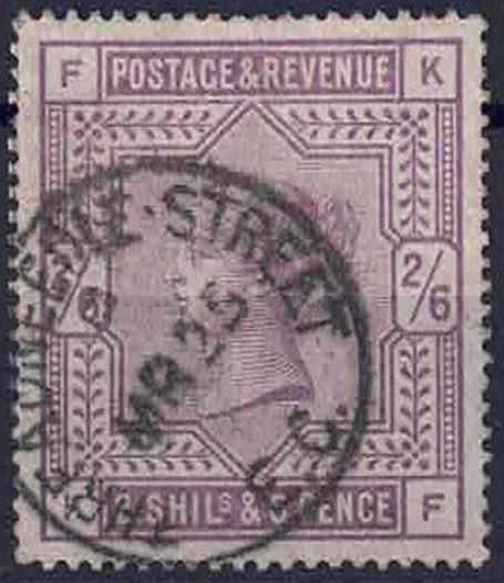 QV 1883-84 SG178 2/-6d Threadneedle street CDS fine used