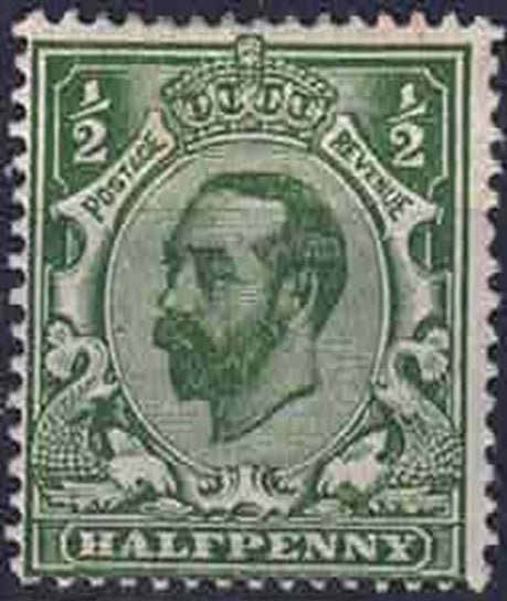 GV Downey Head SG323 Die A Bluish Green mounted Mint