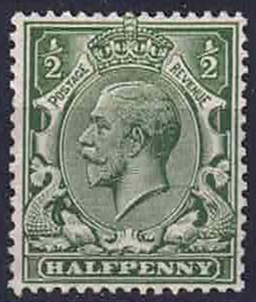 1 GV SG351 var green no watermark small gum crease U/M