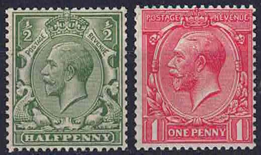 1913 GV SG397/398 Multi-Cypher Unmounted Mint