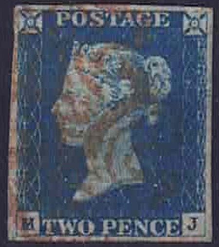 QV SG5 2d Blue Plate1 Letters M-J Red MX