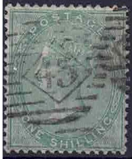 QV SG 73 1/- Green VFU