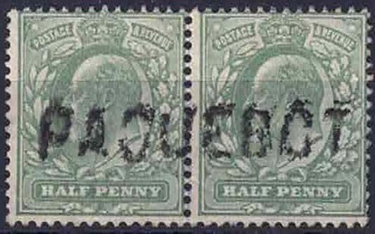 EDVII 1902 SG217 pair with PAQUEBOT cds