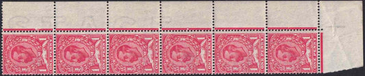GV Spec N7 SG327 Carmine-Red Crown with (stage) watermark part on stamp