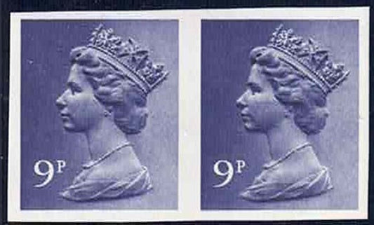 QEII X883a 9d deep-Violet 1976 Imperf Pair U/M Cat £180